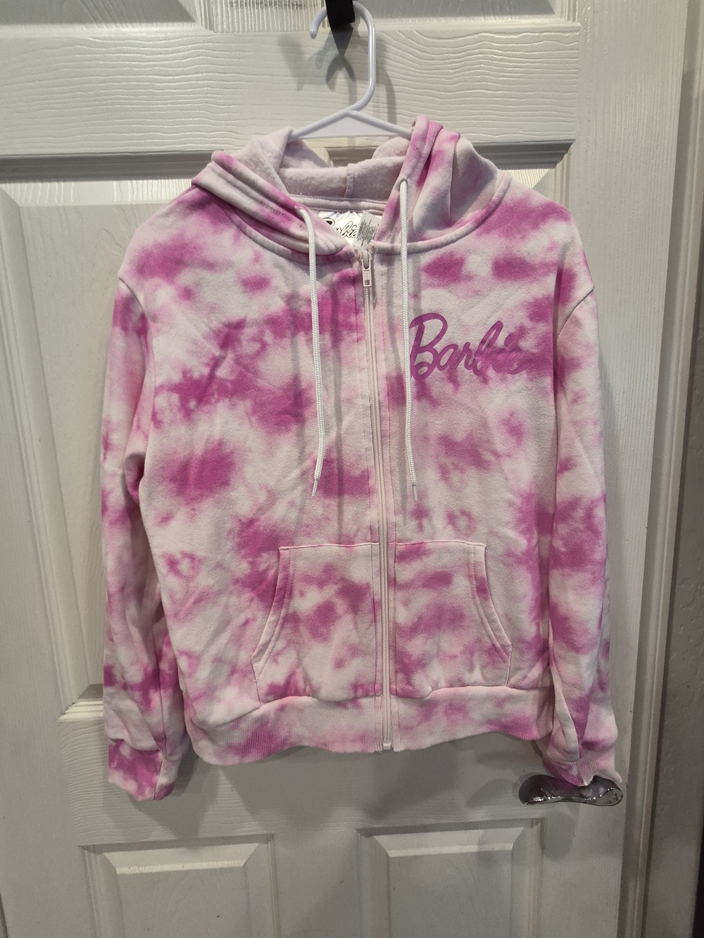 3/30 Barbie Pink Tie-Dye Zip Hoodie